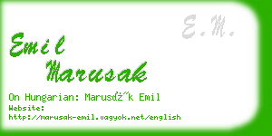emil marusak business card